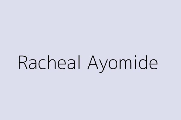 Racheal Ayomide